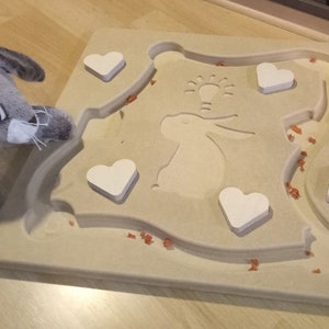 Sniffing board &quot;Rabbit Experience&quot; square intelligence - toy for rabbits, guinea pigs, cats and small animals