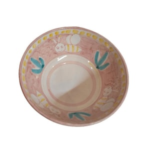 Vietri Bowls Keramiek 8" - Roze APE/BEE (nieuw - gemaakt in Italië)