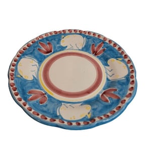 Vietri Ceramic Plates 10&quot; - BLUE Rabbit/Coniglio (New - Made in Italy) Campagna