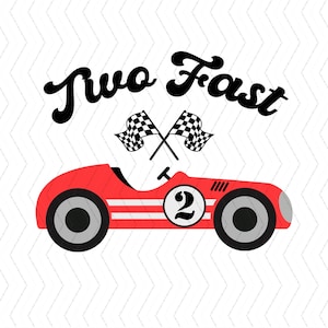 Two Fast Birthday png, Race Car Birthday png svg, 2nd Birthday png, Second Birthday svg, Racing Birthday Party, Race Car png, digital