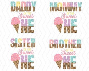 Mommy of the Sweet One Png, Daddy of the Sweet One PNG, Sweet One PNG, Sweet One Birthday PNG, 1st Birthday png, First Birthday png