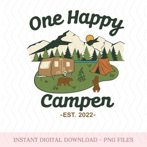 Ein glücklicher Camper Geburtstag Png Erster Geburtstag PNG Camping 1. Geburtstag png Ein glücklicher Camper png, One Happy Caper Passende Familie Png