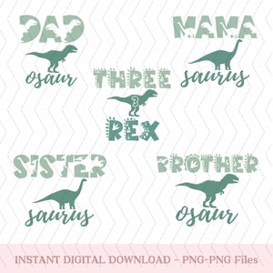 Three Rex Matching Family PNG, Family Dinosaur Bundle Birthday Png,Dinosaur Birthday Png,Family Birthday Boy Png,PNG Digital Download