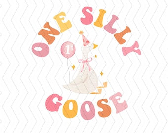 Silly Goose Birthday Girl PNG, Funny Goose Clipart, Digital Download, Sublimation Design for Birthday Girl Shirt or Decor png birthday file