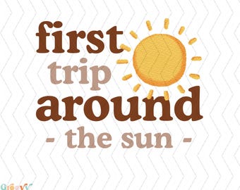 First Trip Around the Sun Birthday png, Sun Birthday, Boho Matching Family Bundle png, Digital download, 1st Birthday Outfit Sun clipart
