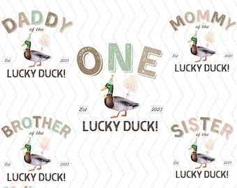 Fiesta de cumpleaños del Pato de la Suerte PNG, Pato PNG clipart cumpleaños Diseño del Pato de la Suerte descarga instantánea sublimación mamá del pato de la suerte png