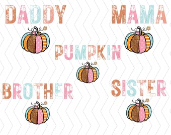 Pumkin family bundle png instant download, Halloween family png bundle, Spooky Birthday png, Spooky clipart spooky mama spooky daddy