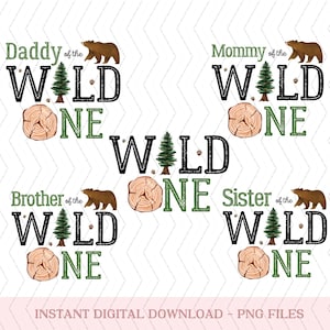 Wild One Family Matching png ,Wild One Birthday Boy Clipart, Wild One Safari Birthday png Family Wild One, Family bundle png Birthday Boy