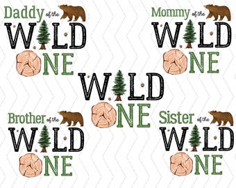 Wild One Family Matching png ,Wild One Birthday Boy Clipart, Wild One Safari Birthday png Family Wild One, Family bundle png Birthday Boy