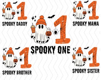 spooky one family bundle png instant download, Halloween family png bundle, spooky one birthday png, spooky clipart spooky mama spooky daddy