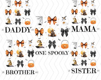 Spooky one family png instant download halloween birthday png spooky mama digital download spooky daddy pngfor sublimation 1st birthday