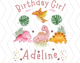 Dinosaurus PNG, Dino Birthday png, Dinosaur Birthday Png, Girl Birthday Png, PNG Digital Download, Birthday Dino png