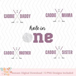 Hole In One 1st Birthday png files Golf Theme First Birthday png Hole In One Clipart Golf Bowl Family Matching Club png