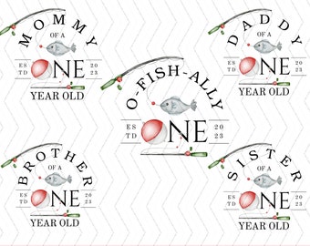 O-Fish-Ally One Birthday png, Ofishally One 1st Birthday png, Fishing Birthday Party, Matching Family Birthday O Fish Ally Family Bundle png