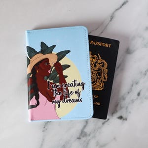 Passport Cover, Black woman passport, Travel gifts, Black culture gifts