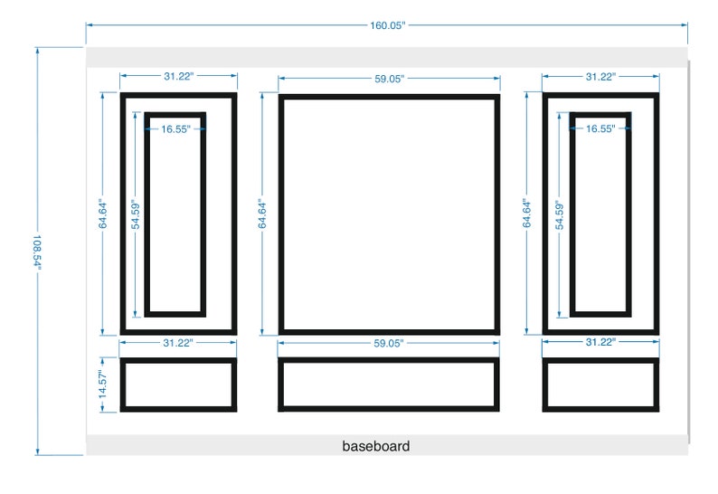 Wall Moulding Kit Accent Wall Custom Made Wall Molding Etsy UK