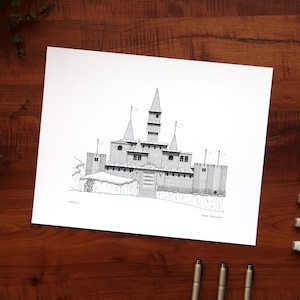 hyrule castle. zelda ocarina of time. art print.