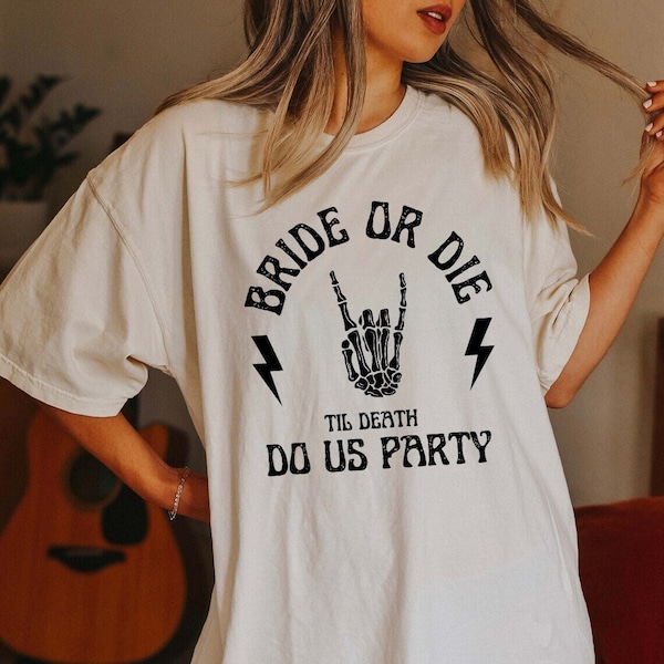 Bride Tribe Shirt Bachelorette party Shirt Rock and Roll Bride Alternative Bachelorette Edgy Wedding Tee Gothic Matching Bridesmaid