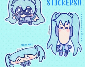 MIKU STICKERS (+ KEYCHAINS) !! (silly silly)