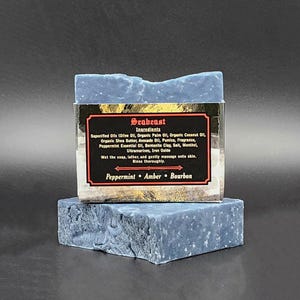 Seabeast | Soap for Metalheads Vegan Natural Peppermint Amber Bourbon Menthol Cooling Handmade Bar Facial Body Wash Ocean Mastodon Leviathan