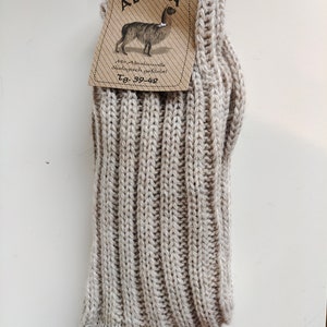 Alpakasocken grob gestrickt Wollsocken Outdoor sehr warm Geschenkidee Last Minute Geschenk Hellbraun