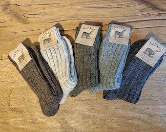 Alpakasocken | grob gestrickt | Wollsocken | Outdoor | sehr warm | Geschenkidee | Last Minute Geschenk