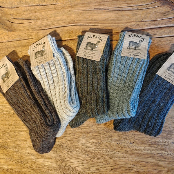 Alpakasocken | grob gestrickt | Wollsocken | Outdoor | sehr warm | Geschenkidee | Last Minute Geschenk