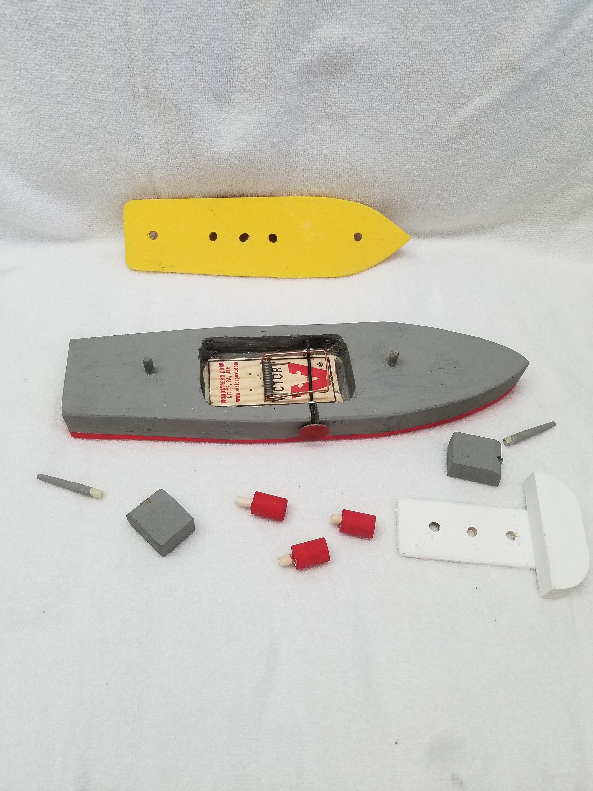 Hand Made Toy Battleship With Enemy Submarine. Etsy UK