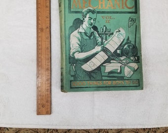 Libro antiguo de tapa dura: The Boy Mechanic publicado en 1915