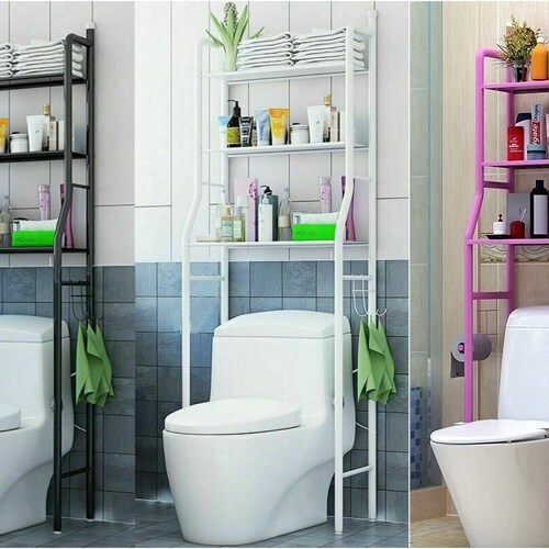 3 Shelf Bathroom Space Saver Over the Toilet Rack Bathroom Etsy