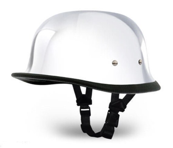 Excelsior Int German Flat Chrome Shiny Black Novelty Skull Cap
