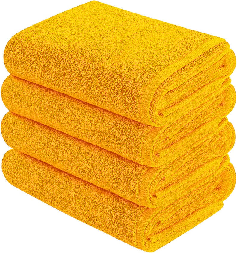 Large Bath Towels Pack of 4 100 Cotton 27x55 Highly Absorbent Soft