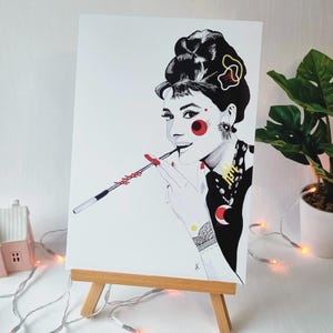 Stampa A4 Audrey Hepburn Versione Pop - Decorazione d'interni