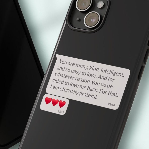 Une coque téléphone personnalisée avec un SMS d'amour : Le cadeau parfait pour votre tendre moitié
