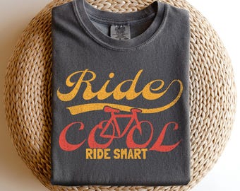 Bike Graphic Tee for Cycling fans, T-shirt in organic cotton, Funny and Inspiring, Gift for Road Cycling enthusiasts, Commuting, Cool rides