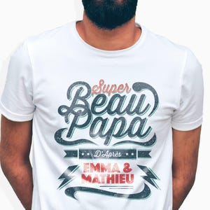 Super comfortable personalized stepfather t-shirt, stepchildren's names, personalized gift for stepfather, personalized men's t-shirt