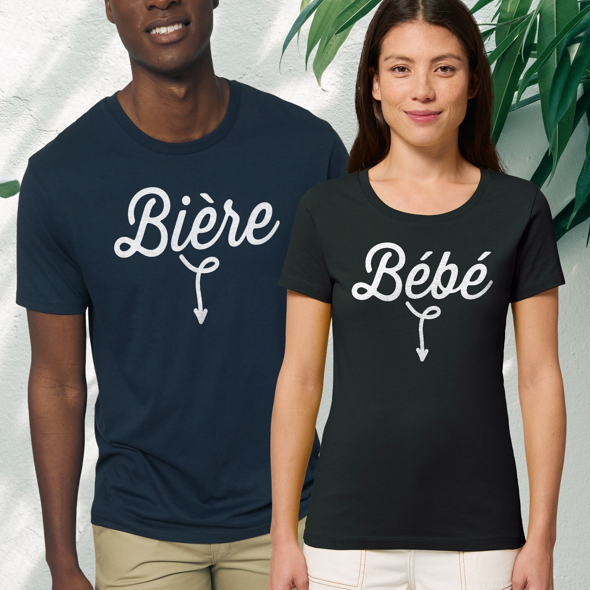 Tee shirt couple futur parents new arrivals