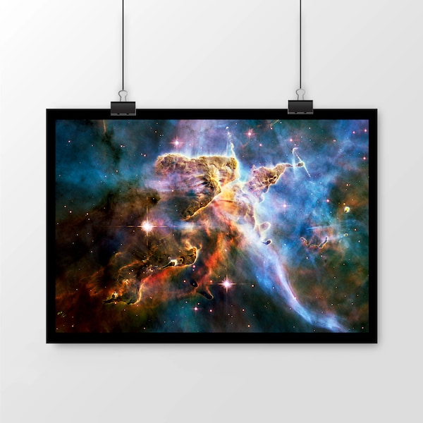 Poster Nasa d'une nébuleuse pour décoration spatiale, Impression NASA pour chambre preppy ou un cadeau d’astronomie passionné de l'espace