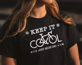 Bike Inspirational Funny and Cool T-Shirt Cyclist Design, Comfy Gift for Road Bikers, Bicycle Touring... Unisex organic cotton T-shirt