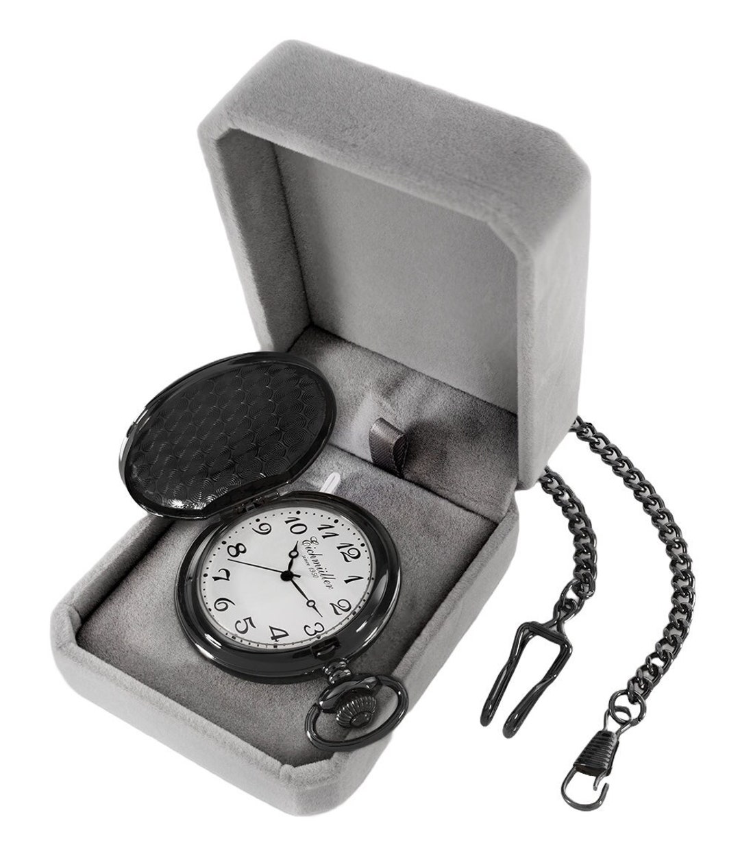 Montre gousset Elmic quartz savonnette de poche vintage à remettre en