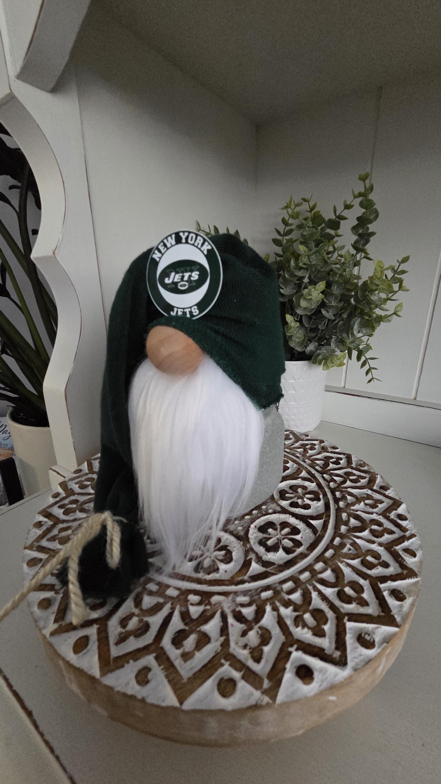New York Ny Géants Peluche Gnome 12  Décor Neuf avec Étiquette Nwt