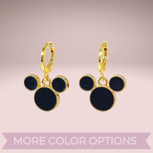 Mickey Mouse Huggy Gold Earrings | Disney | Gold-Plated | Disneyland | Gift | Earrings |  | Kid | Tween | Teen | Adult