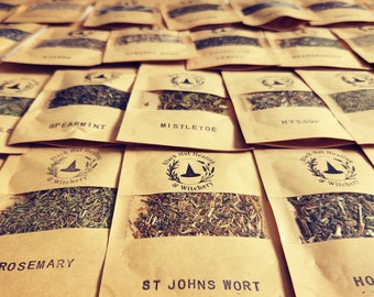 Bulk herbs/ create your own spell kit/ witches herbs roots and dried flowers