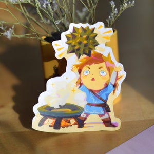 Adesivo de cozinha do link BotW || Adesivo brilhante à prova d'água || Lenda de Zelda ||