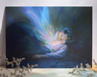 Howl's Heart Art Print || Soft Touch Matte Post Card || 5 x 7 in || 11x17 in Art Print ||