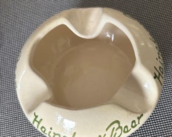 Heinekens Beer Ashtray -White