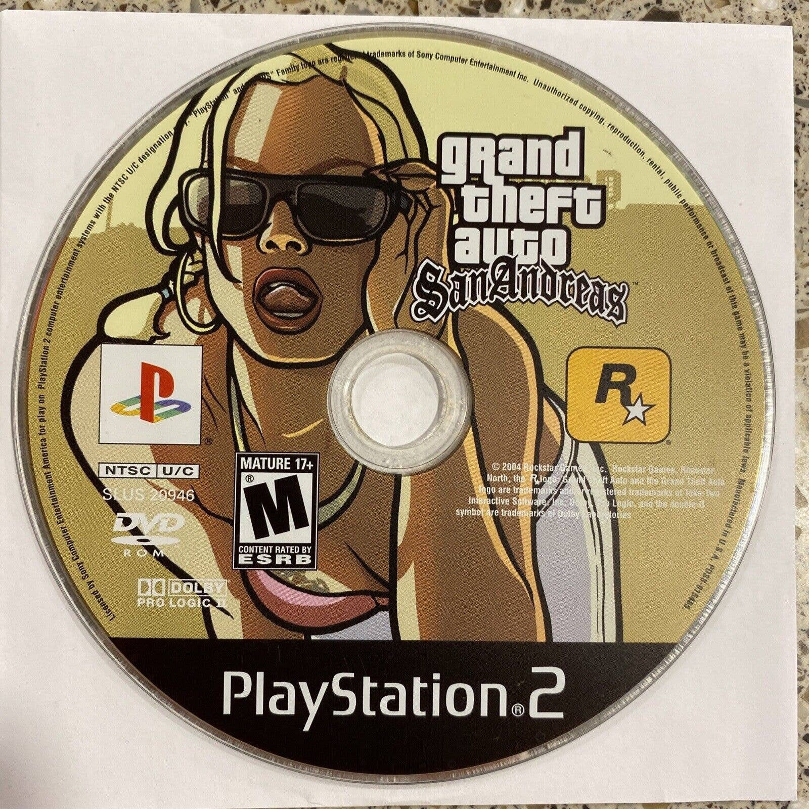 Grand Theft Auto: San Andreas GH PlayStation 2 2004 PS2 