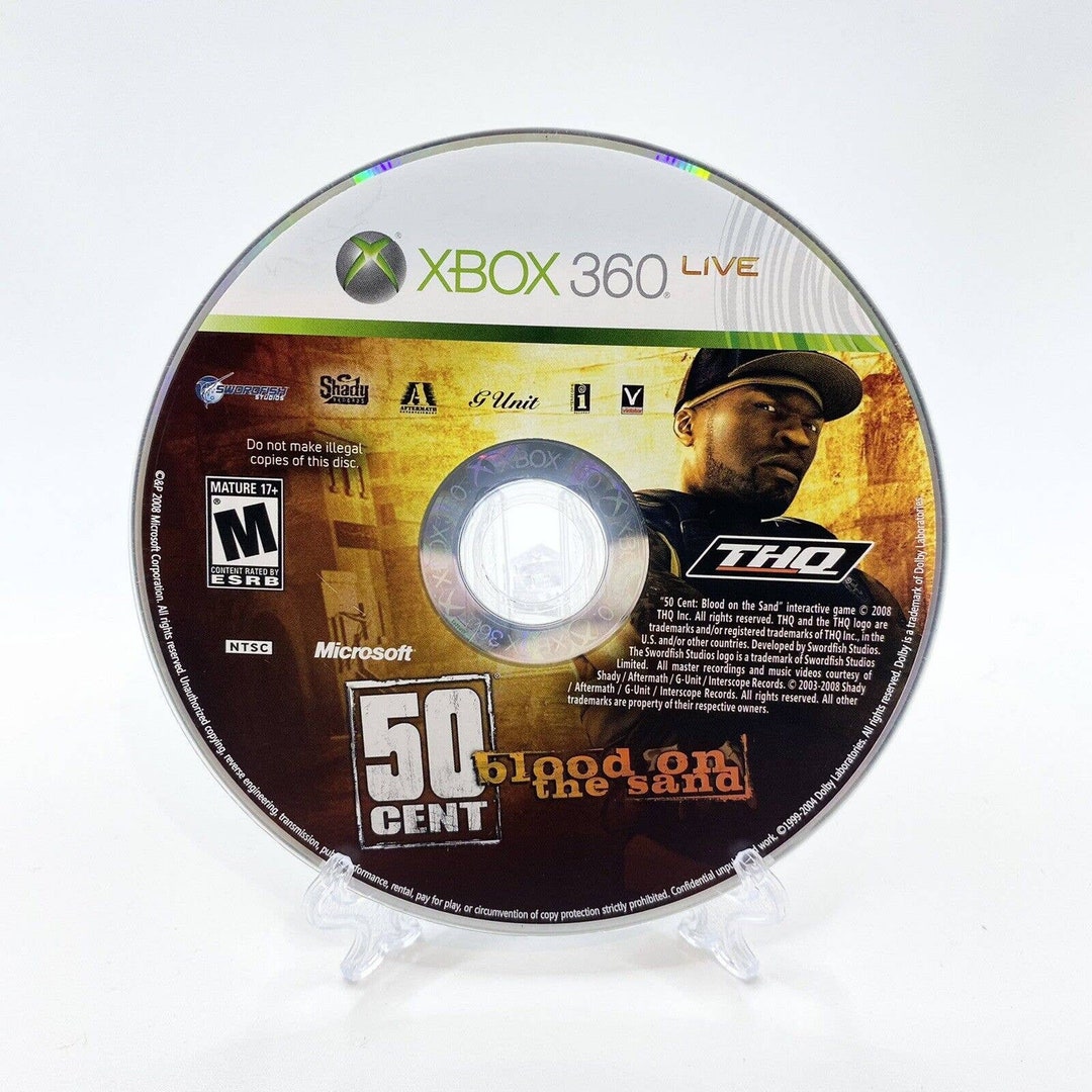 50 Cent: Blood on the Sand microsoft Xbox 360 2009 Disc - Etsy