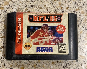 NFL '95 Sega Genesis Vintage Football Sports Video Game Cartridge Tested