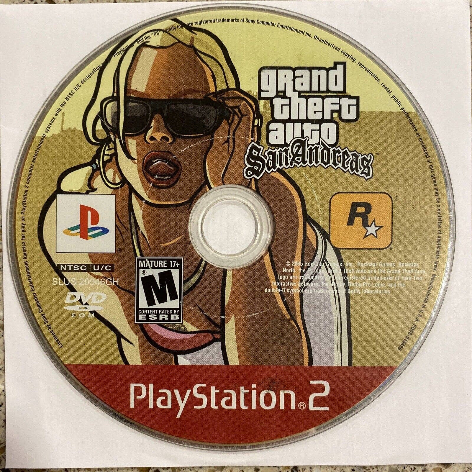 Grand Theft Auto: San Andreas PS2 Front cover